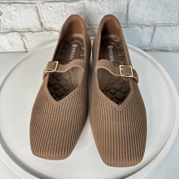 Vivaia Flats Margot Mary Janes Flats with Buckle Washable Square toe 8.5 / 39.5 - Picture 3 of 9
